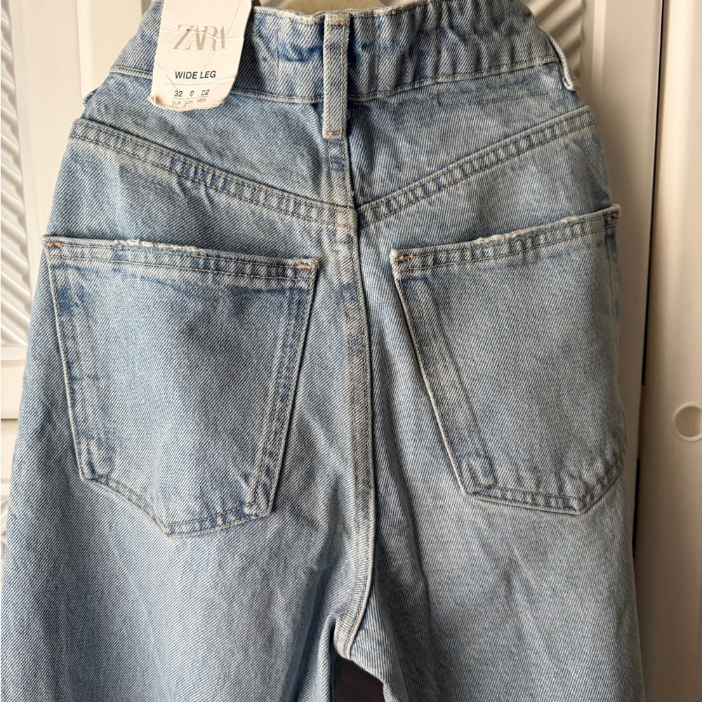ZARA Ripped Wide Leg Jeans - Picture 16 of 16